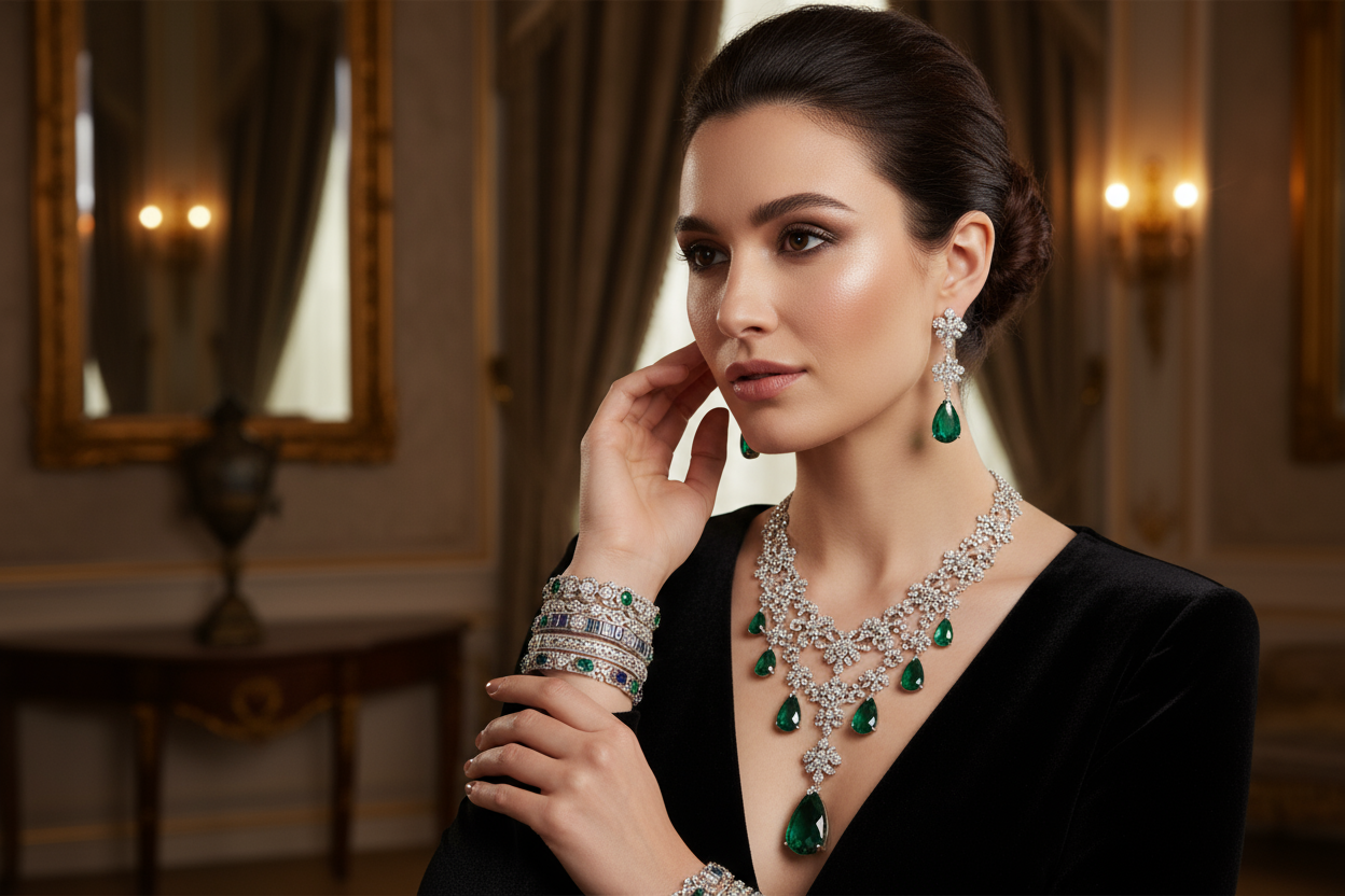 A premium jewellery wearing by a girl